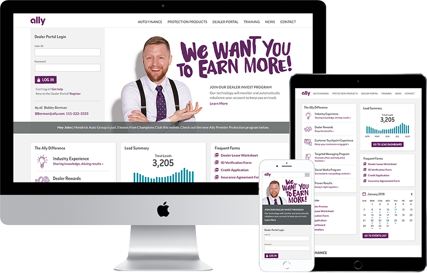 Ally Targeted Landing Pages